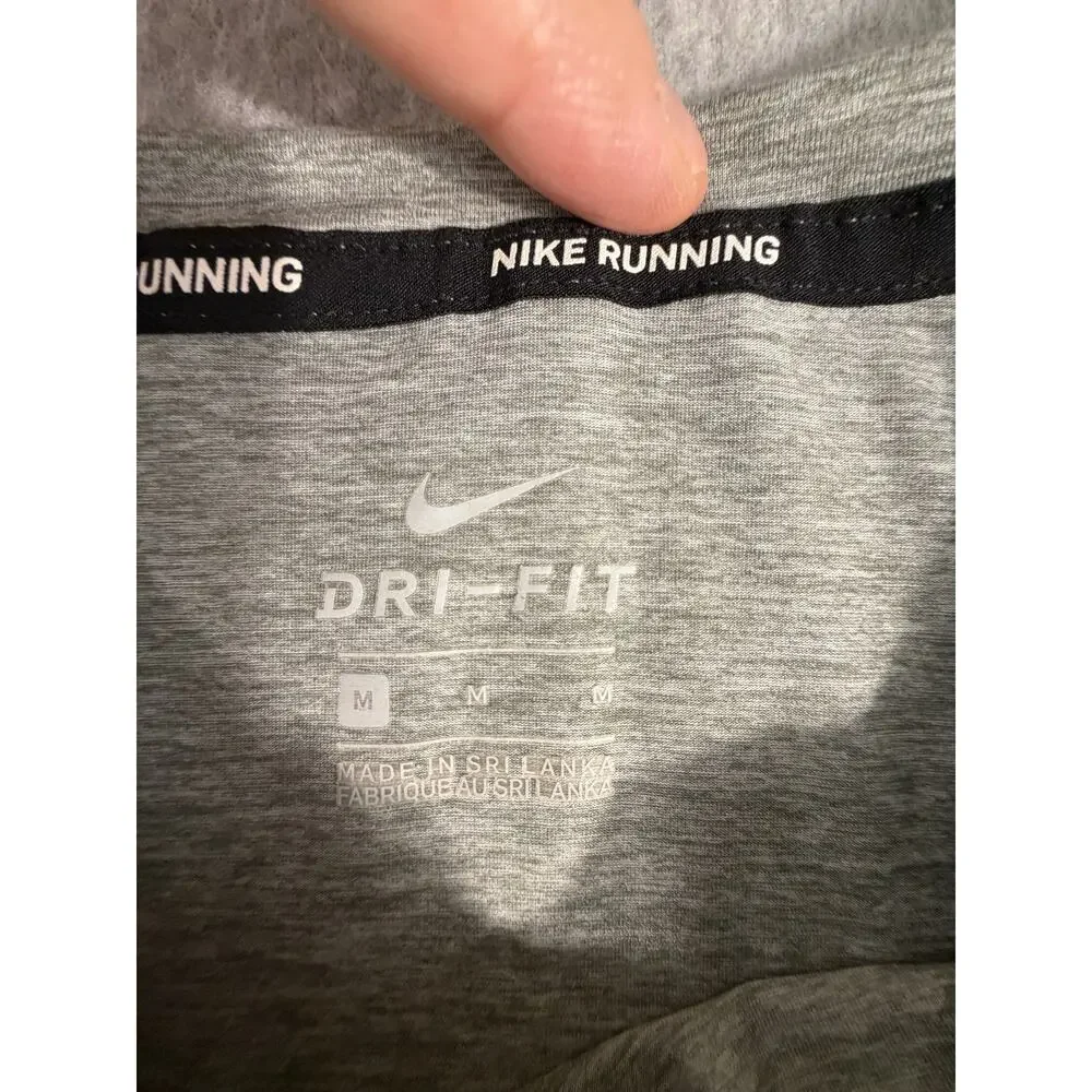 Nike Dri-Fit Women's Running Top, Grey, Size M - Picture 2 of 5